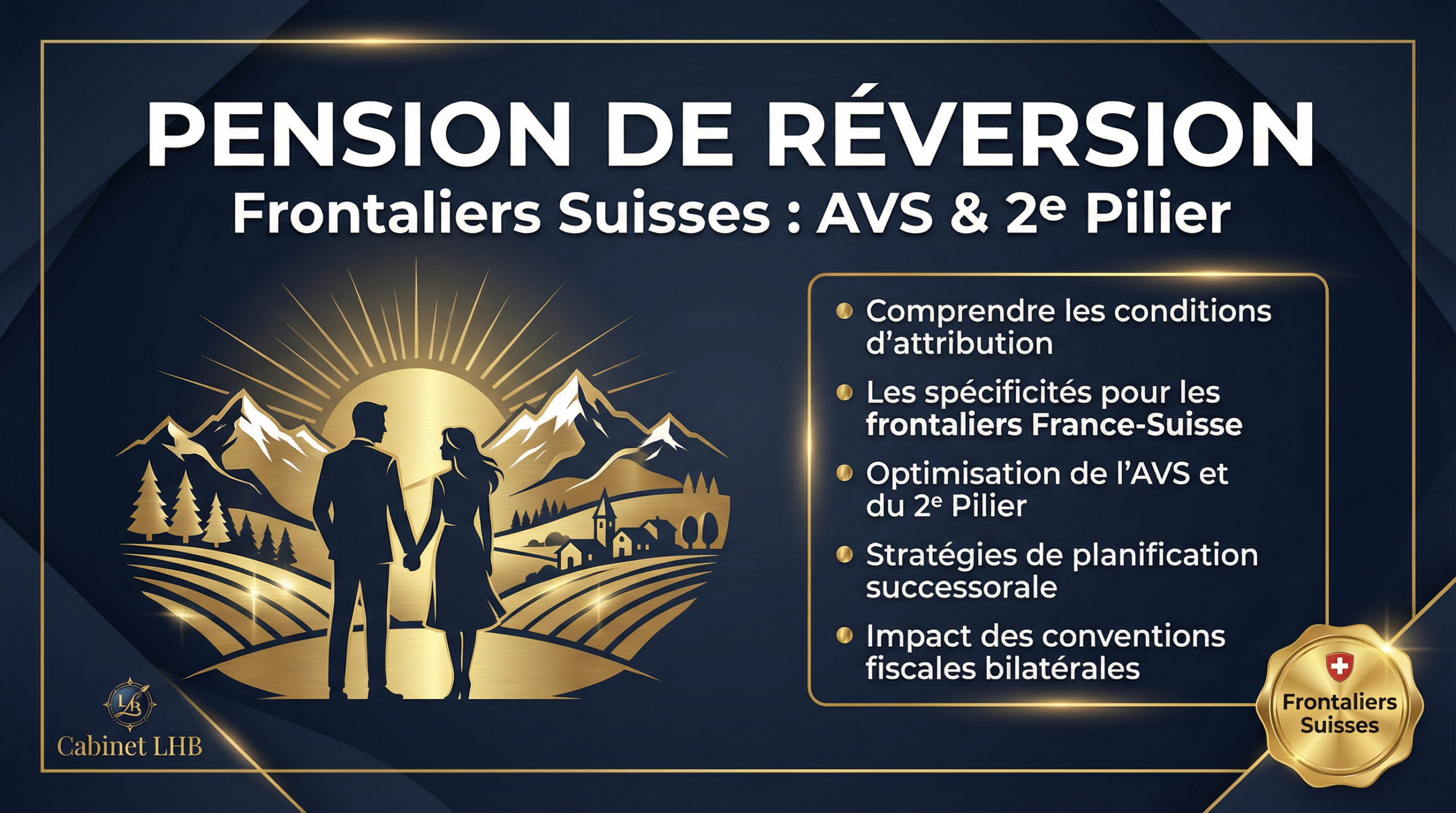 Pension de réversion AVS et LPP pour le conjoint survivant d'un frontalier suisse