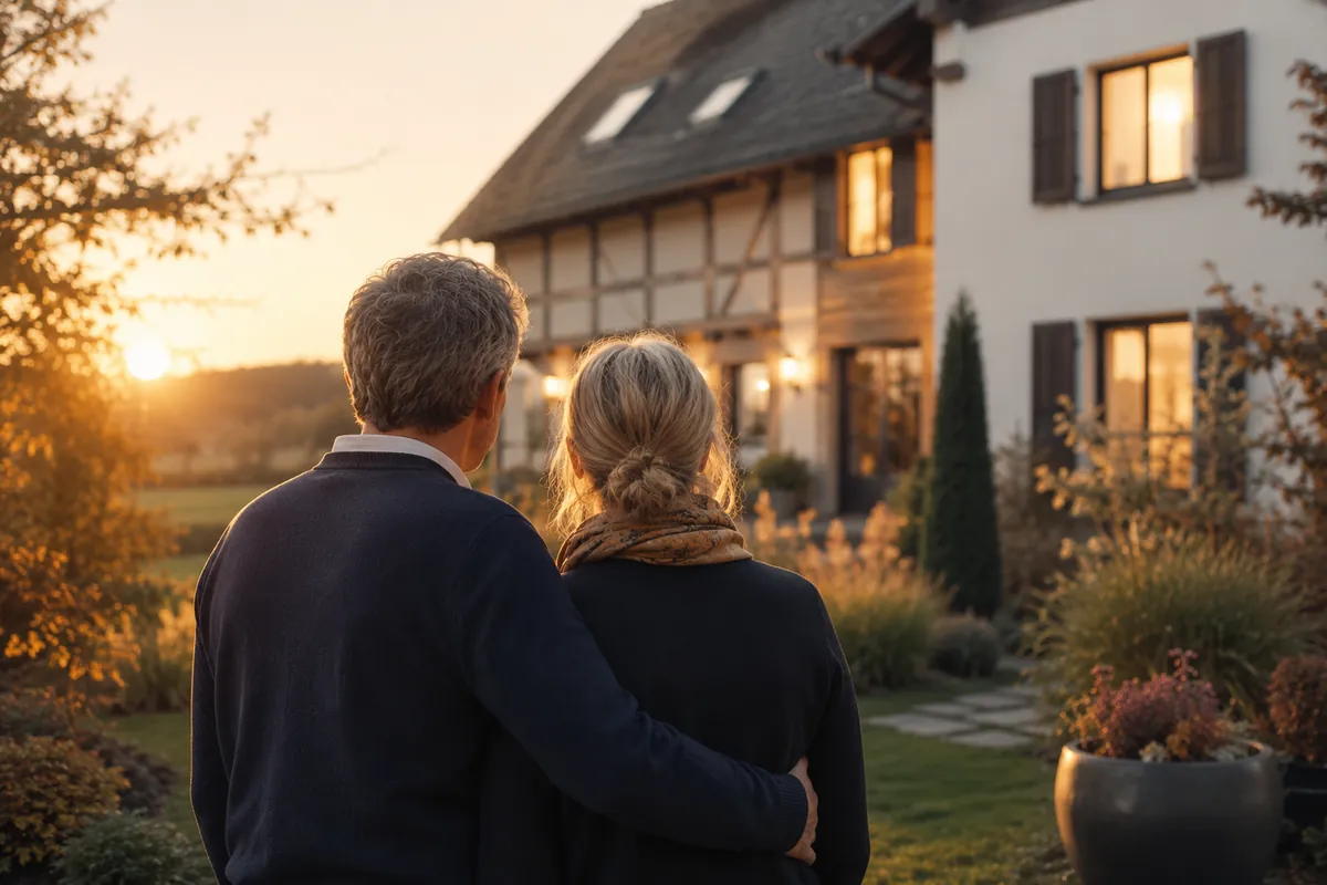 Couple protégeant son prêt immobilier avec l'assurance emprunteur ARC d'AGIPI